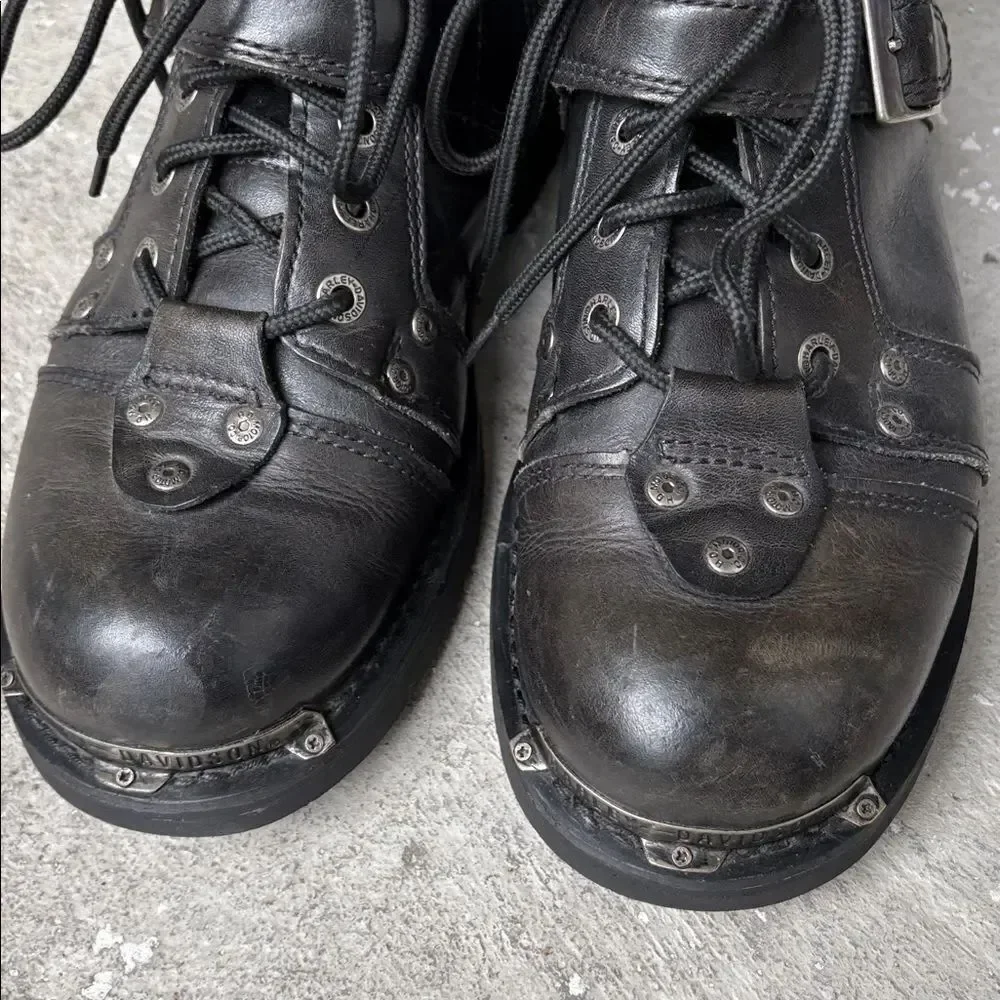 Vintage Harley Davidson, biker boots